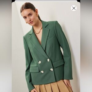 Veronica Beard Kona Dickey Double-Breasted Blazer